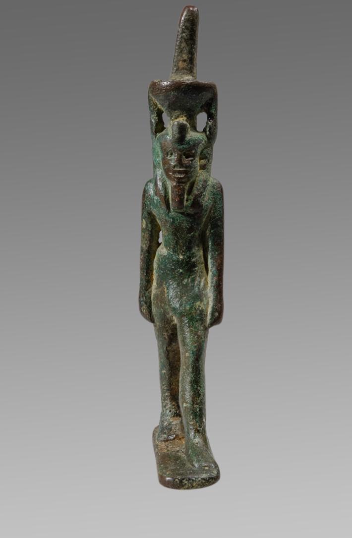 Ancient Egyptian Bronze Striding Nefertum Circa 26Ith (1 of 3)
