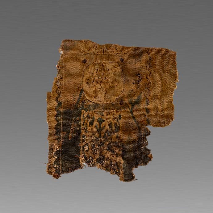 Ancient Egyptian Coptic Textile Fragment c.5th century (1 of 2)