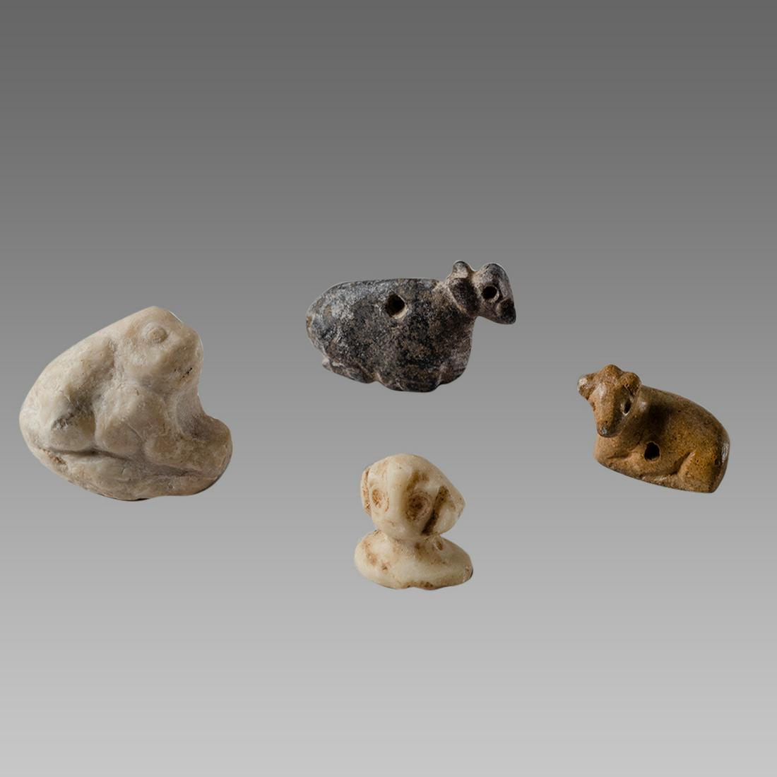 Lot of 4 Ancient Near Eastern Stone Animal Amulets (1 of 2)