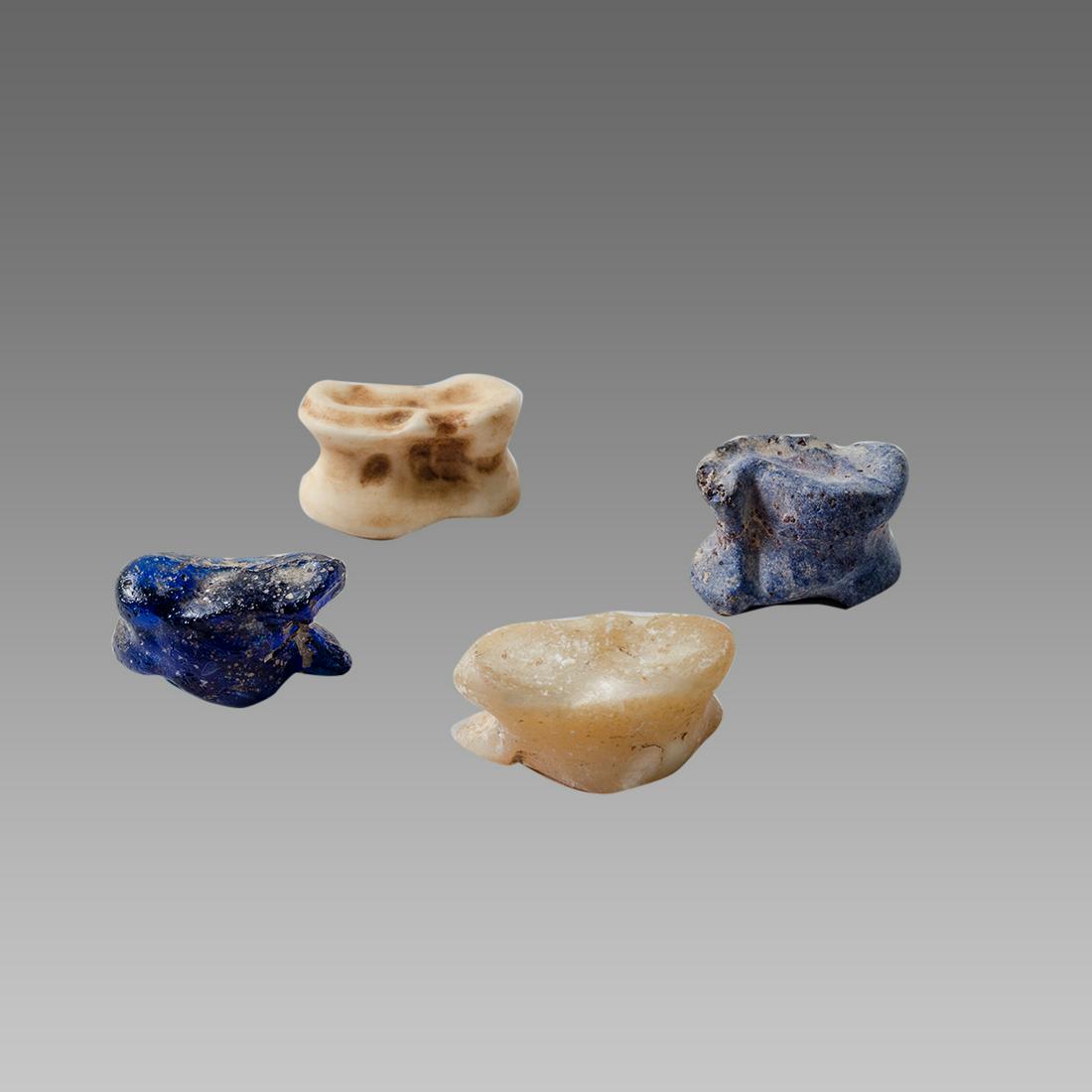 Lot of 4 Ancient Roman glass, Shell knuckle bones (1 of 2)