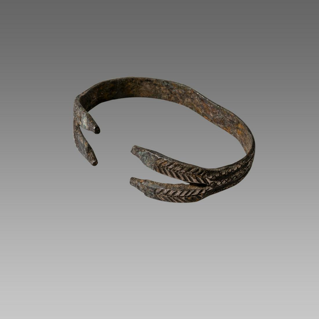 Ancient Roman Silver bracelet with Snakes c.1st-2nd (1 of 1)