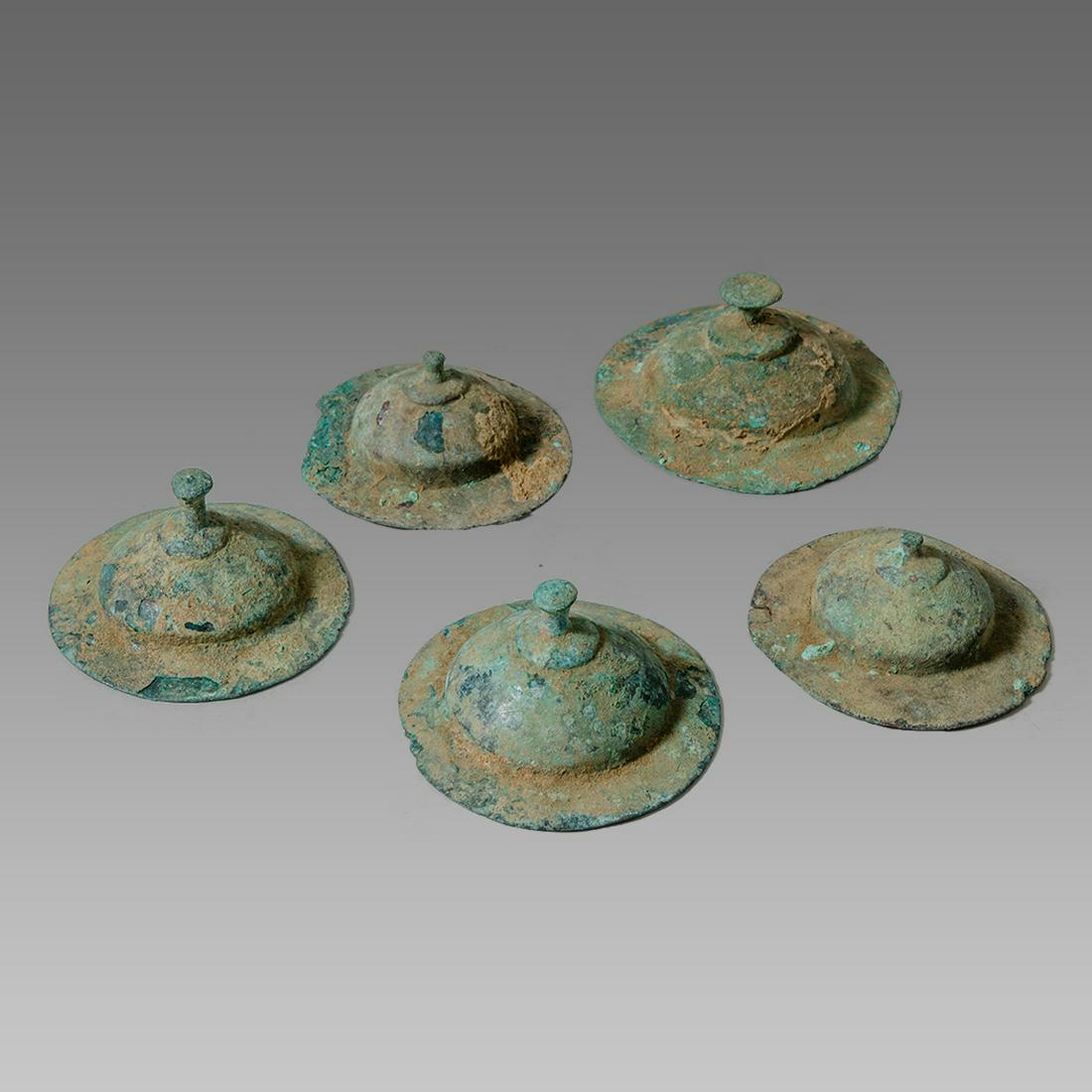 Lot of 5 Ancient Bactrian Bronze Ornaments c.2nd (1 of 2)