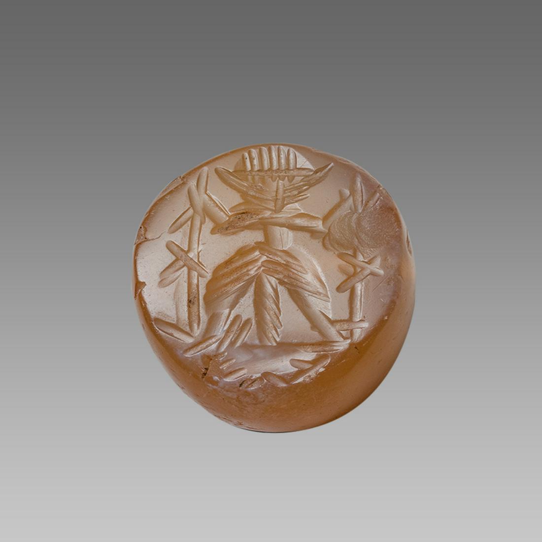 Ancient Sasanian Agate Seal with Figure c.5th century (1 of 2)