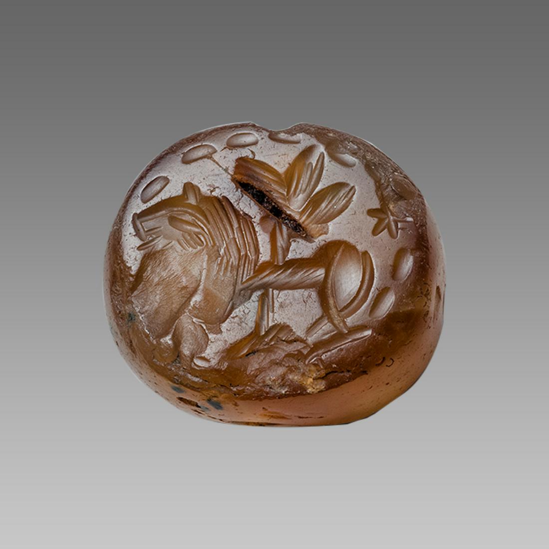 Ancient Sasanian Agate Seal with Horse c.5th century (1 of 2)