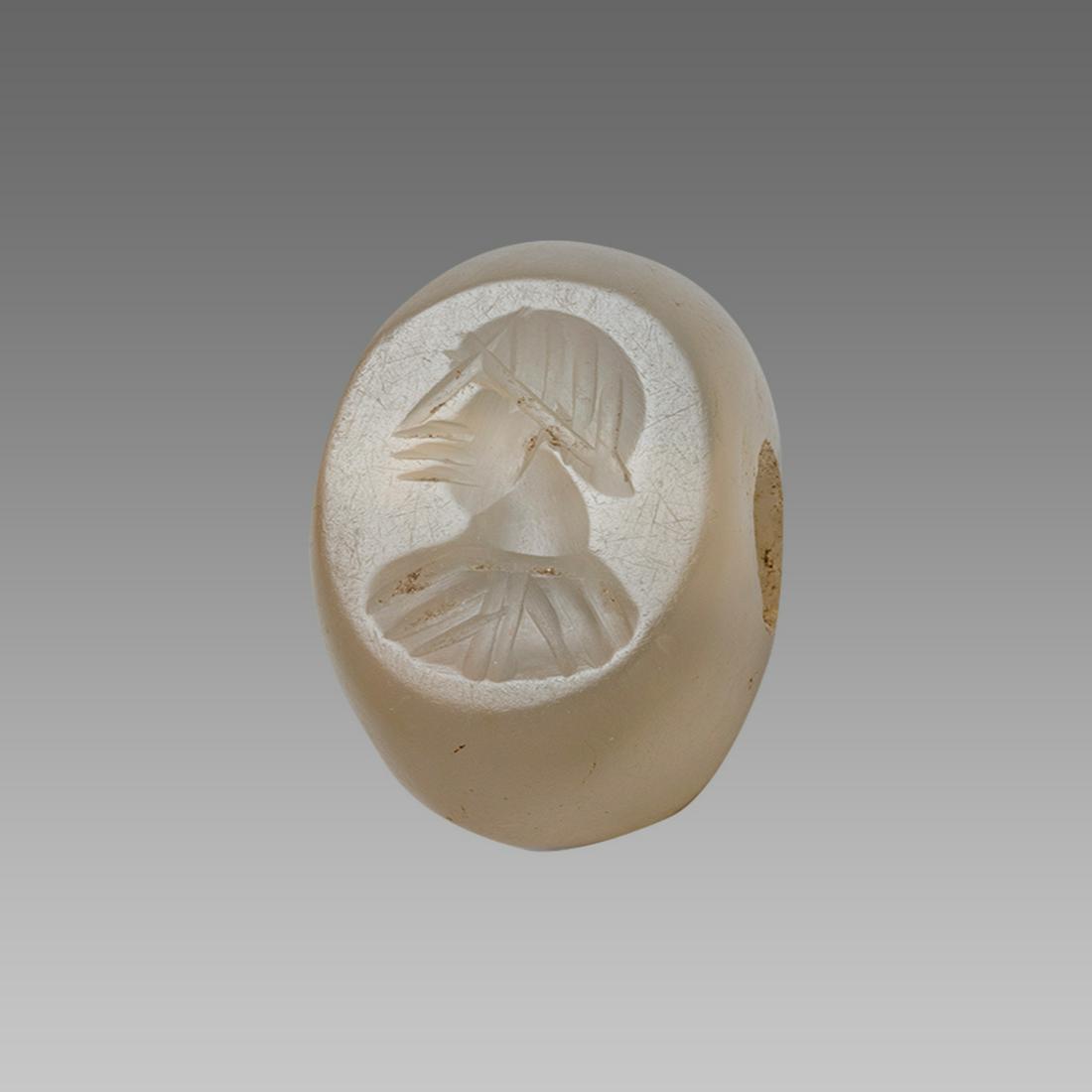 Ancient Sasanian Agate Seal with Bust c.5th century AD. (1 of 2)