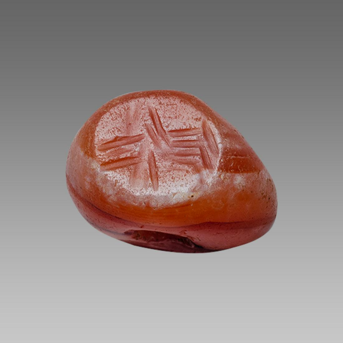 Ancient Sasanian Agate Seal with Fire Altar c.5th (1 of 2)