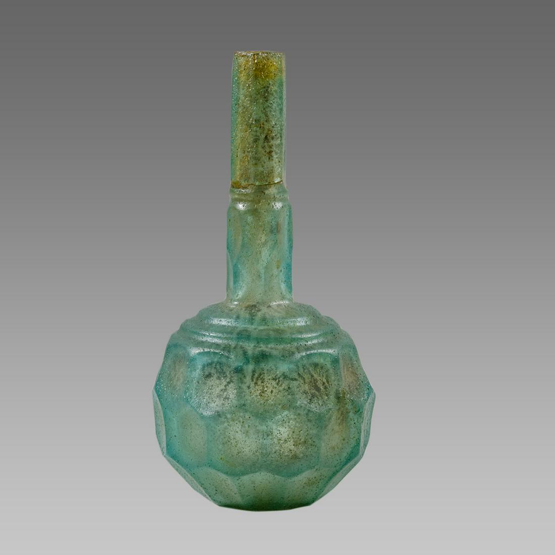 Ancient Islamic Cut Glass Bottle c.8th century AD. (1 of 2)