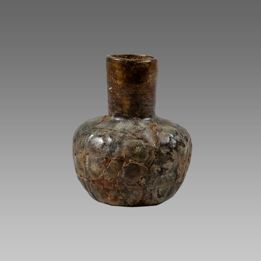 Ancient Islamic Glass Bottle c.8th century AD. (1 of 2)