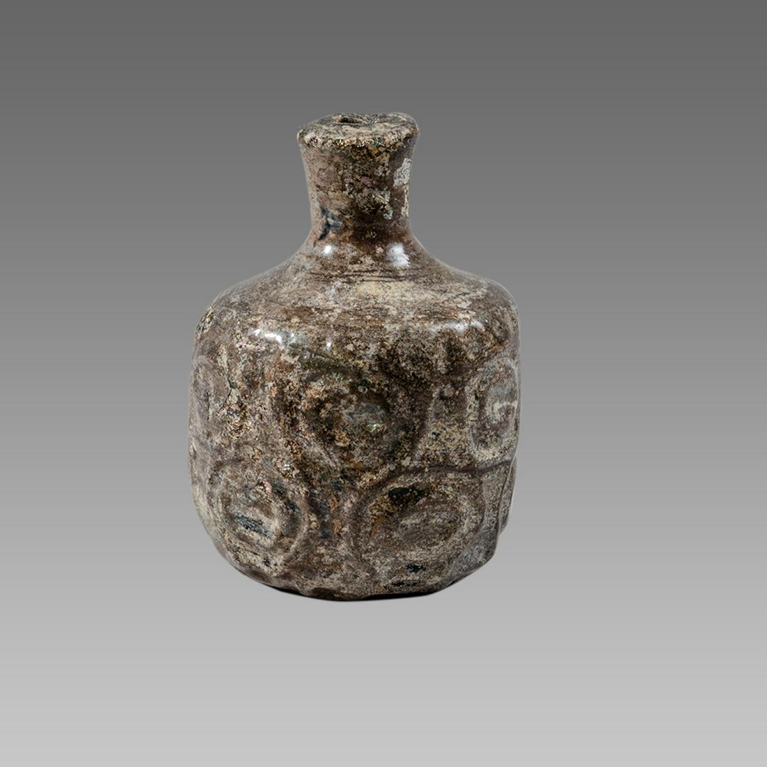 Ancient Islamic Glass Bottle c.8th century AD. (1 of 3)