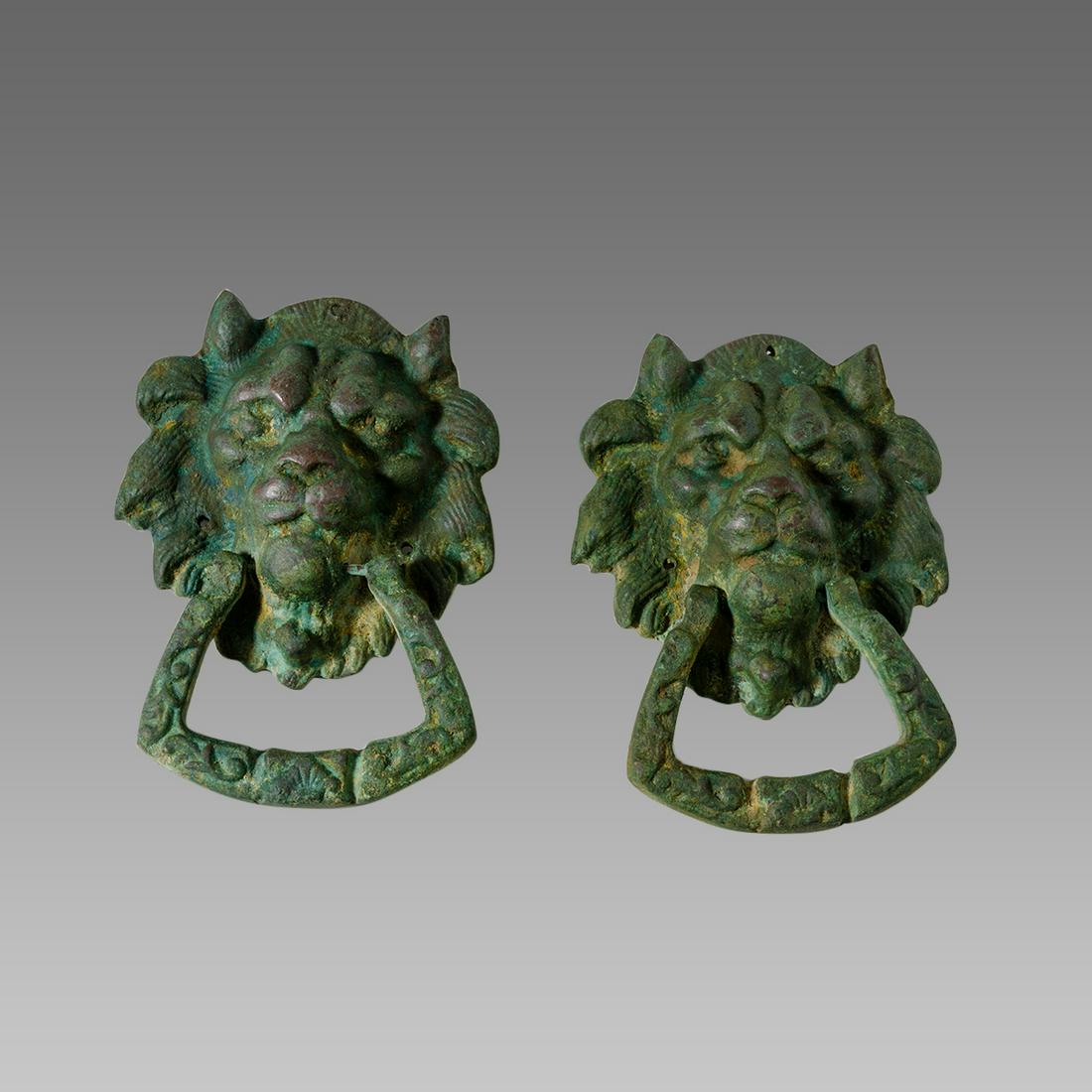 Roman Style Bronze handles with lion. (1 of 1)