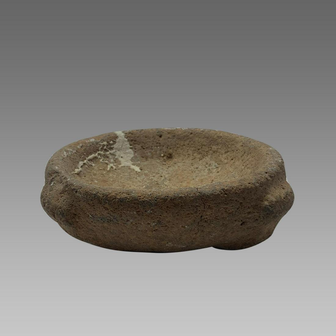 Ancient Roman Basalt Stone Sacrifice footed bowl (1 of 3)
