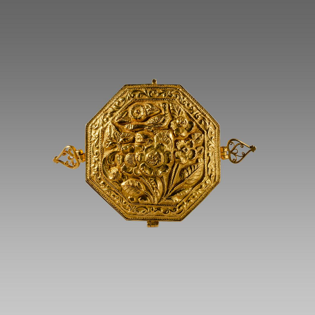 19th century Islamic Persian Qajar Gold Quran Case. (1 of 5)