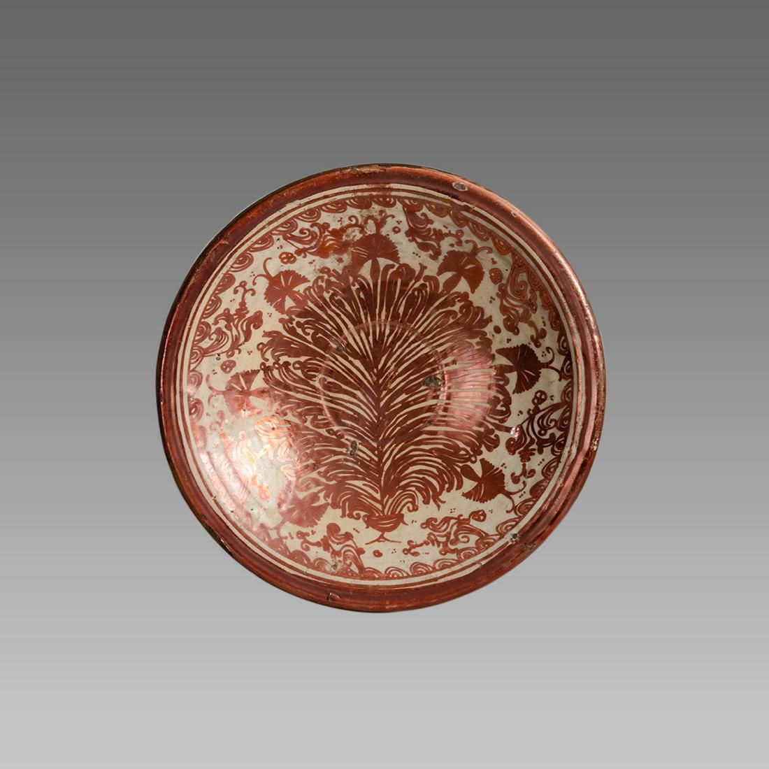 Antique Spanish Hispano Moresque Copper Lustre Ceramic (1 of 3)