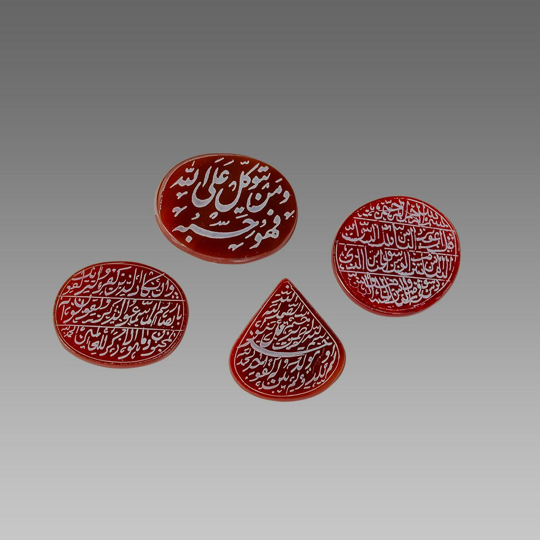 Lot of 4 Islamic Persian Agate Seals. (1 of 1)