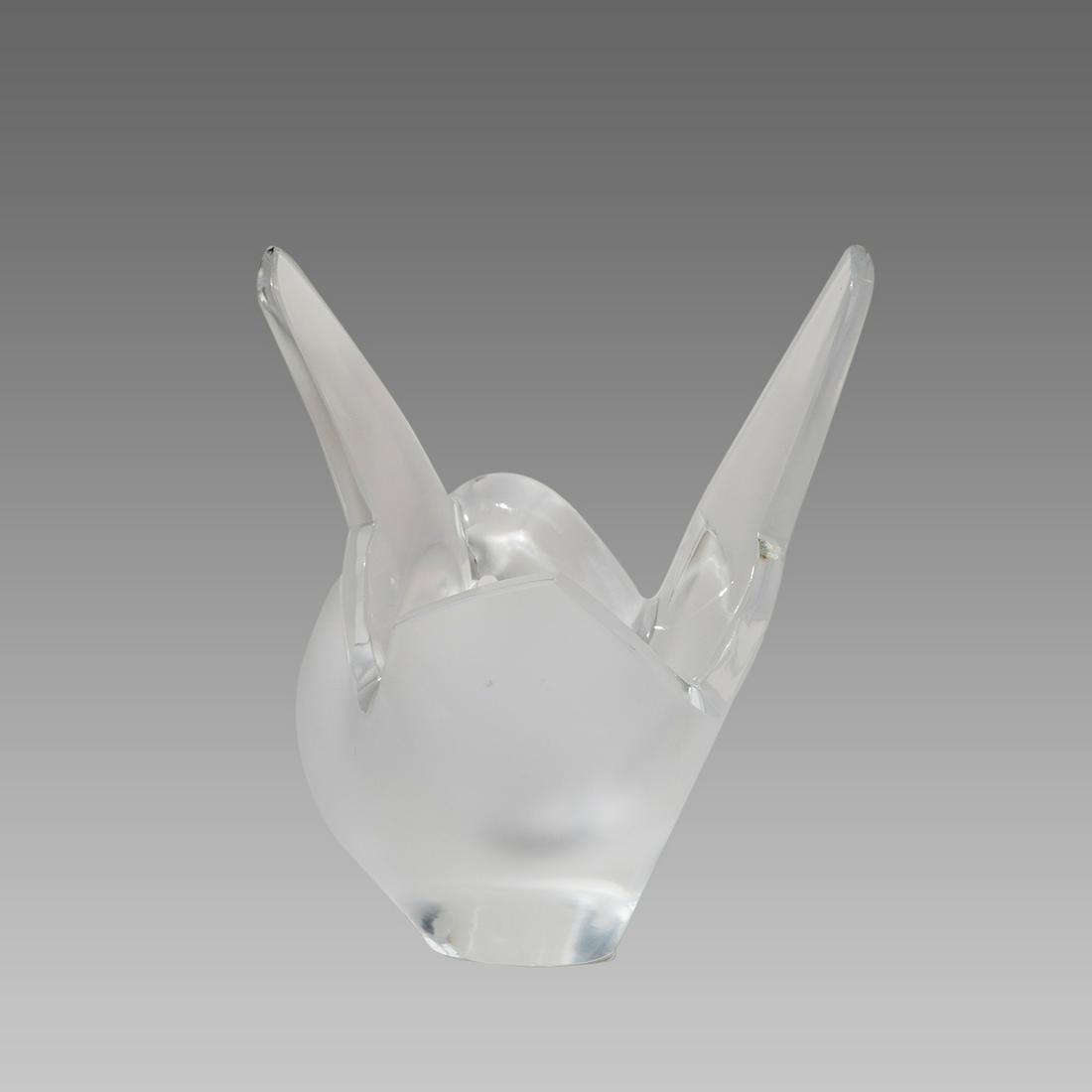 LALIQUE CRYSTAL SYLVIE DOVES VASE. (1 of 6)