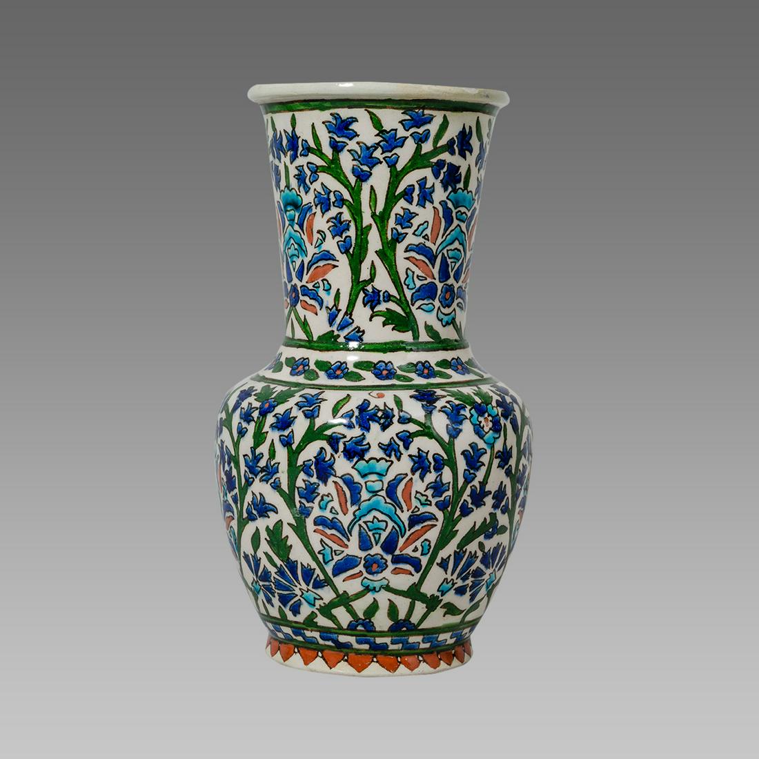 Turkish Ceramic Vase with floral design. (1 of 2)