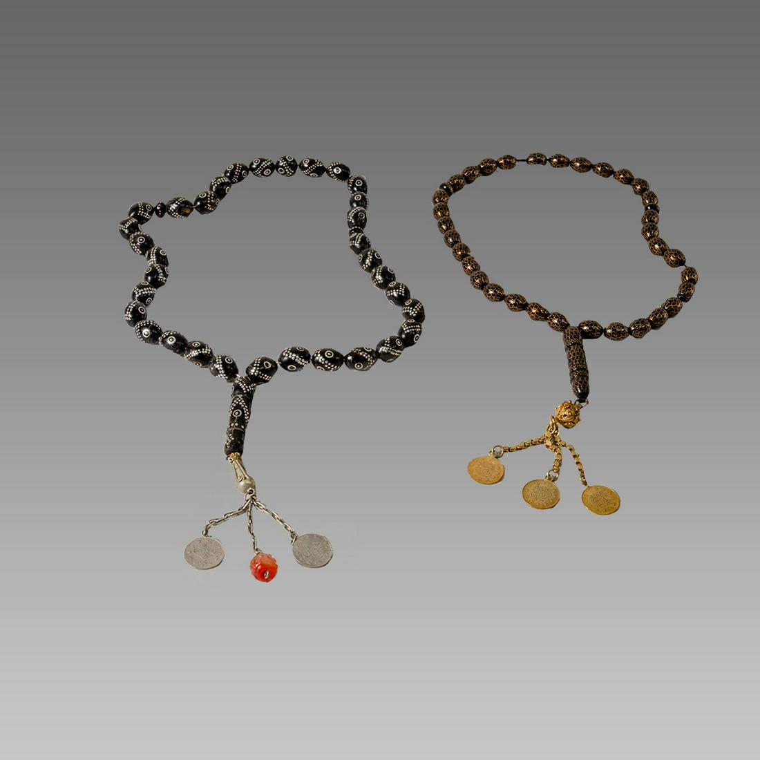 Middle Eastern stone worry beads. (2) (1 of 1)