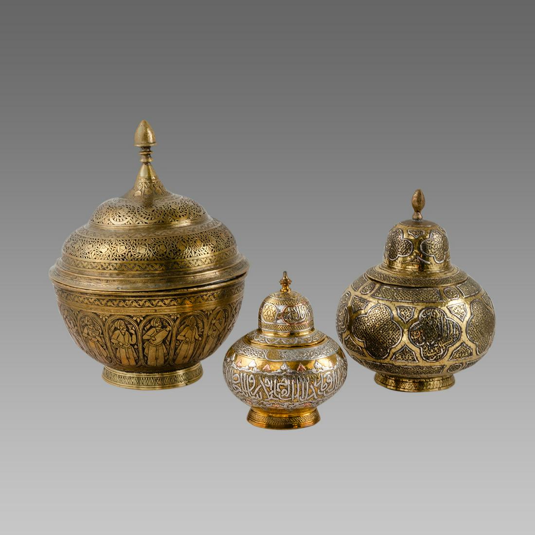 Middle Eastern Islamic Syrian Silver inlaid on Brass (1 of 1)