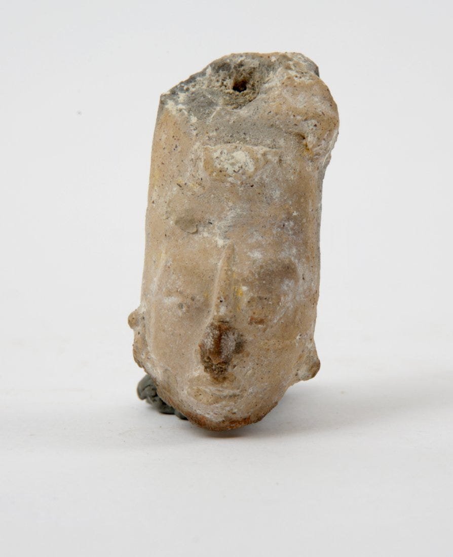 Ancient Pre Columbian Mayan Terracotta Head. (1 of 1)