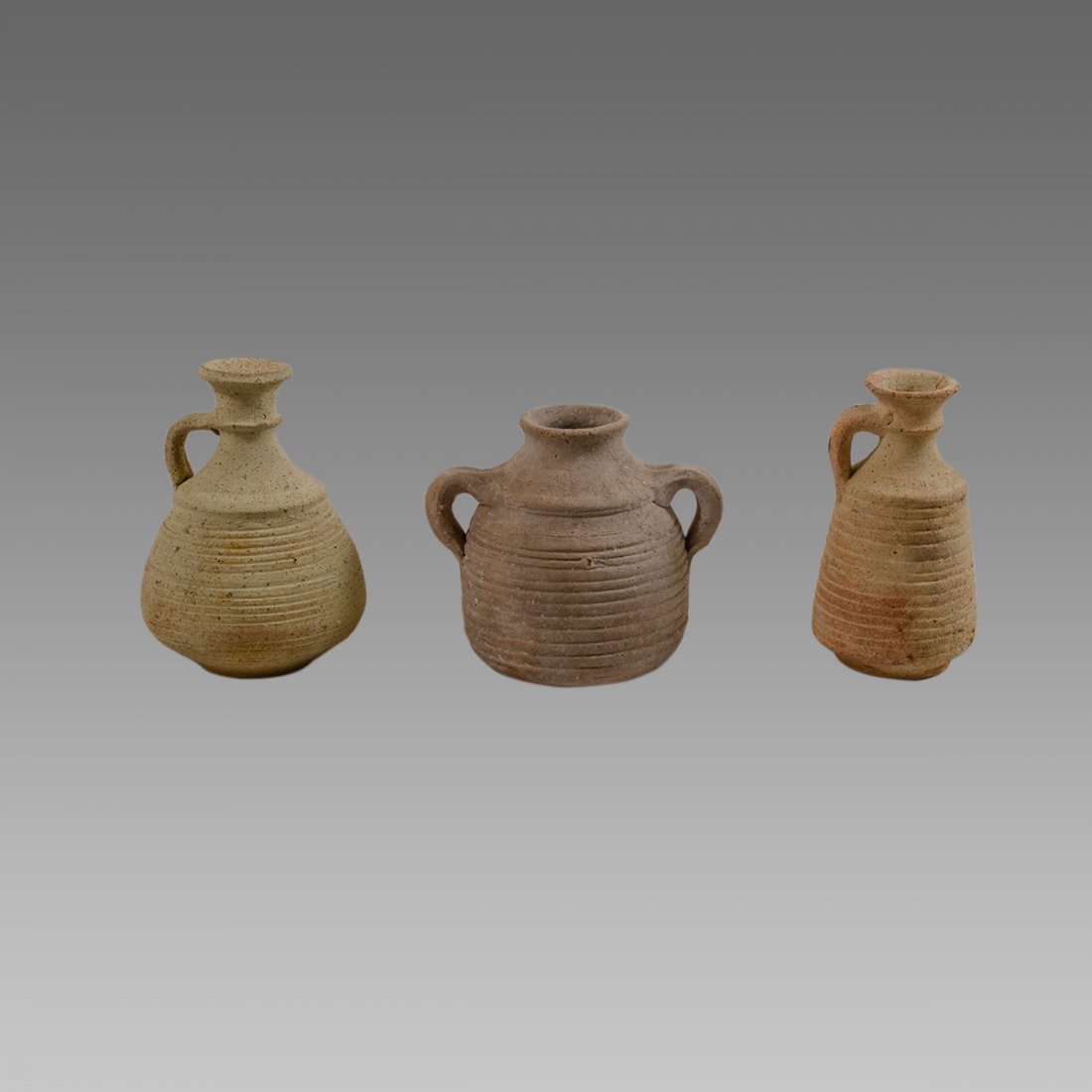 Lot of 3 Holy land Herodian Terracotta Vessels c.200 (1 of 2)