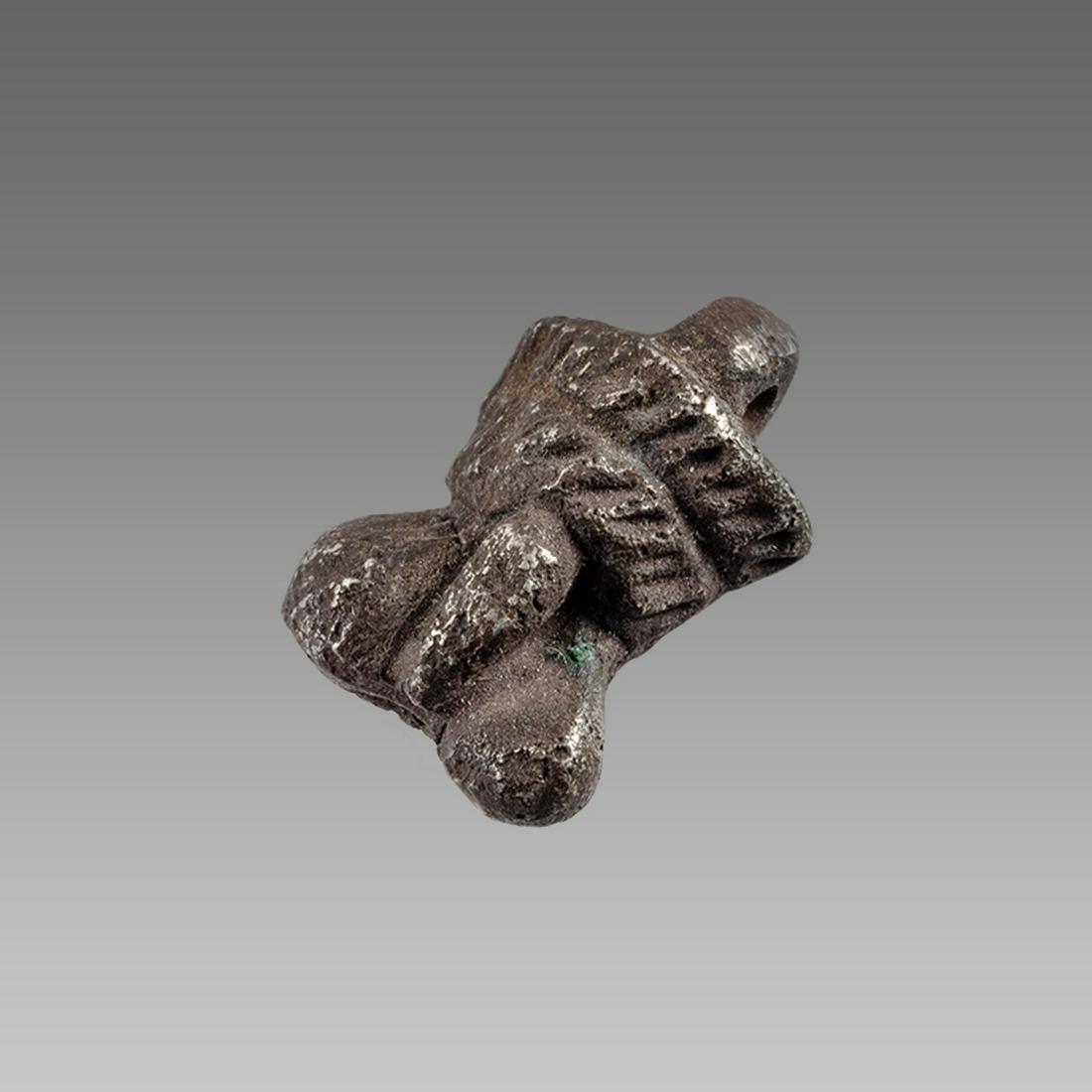 Roman Silver Phallus Amulet. (1 of 2)