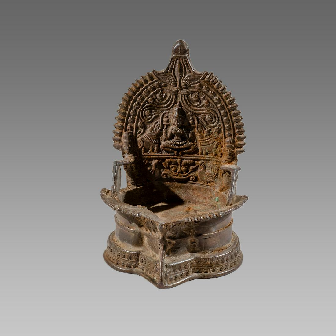 Indian Bronze Oil lamp, cup, Buddha c.19th century, (1 of 3)