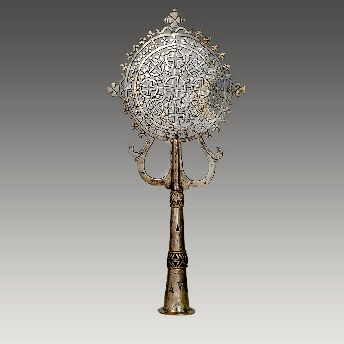 Coptic Ethiopian Silvered Cross. (1 of 2)