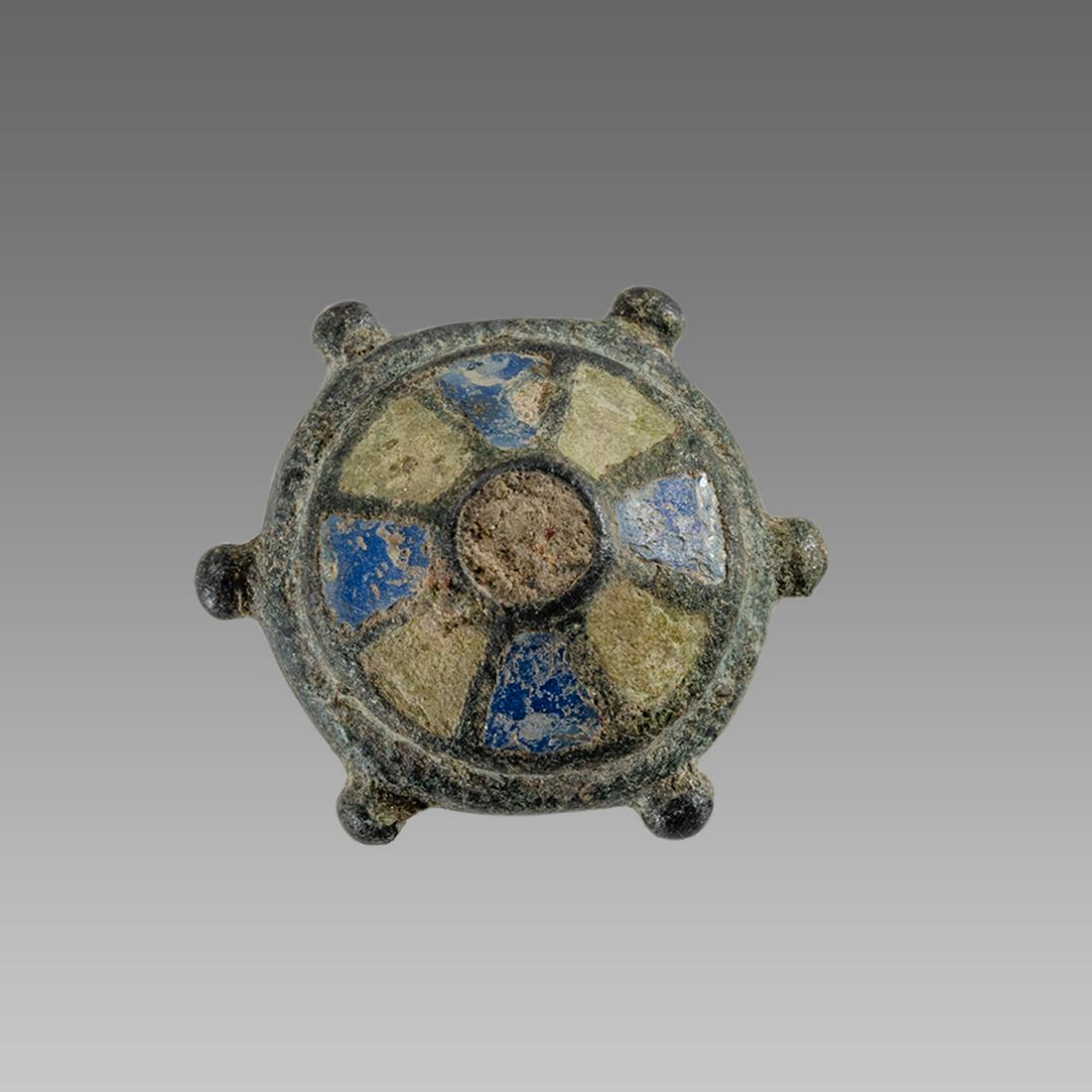Ancient Roman Bronze with Enamel Fibula c.2nd century (1 of 2)
