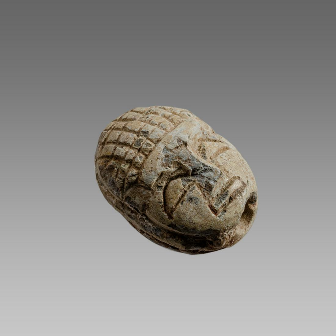 Ancient Egyptian Steatite Scarab second intermediate (1 of 2)