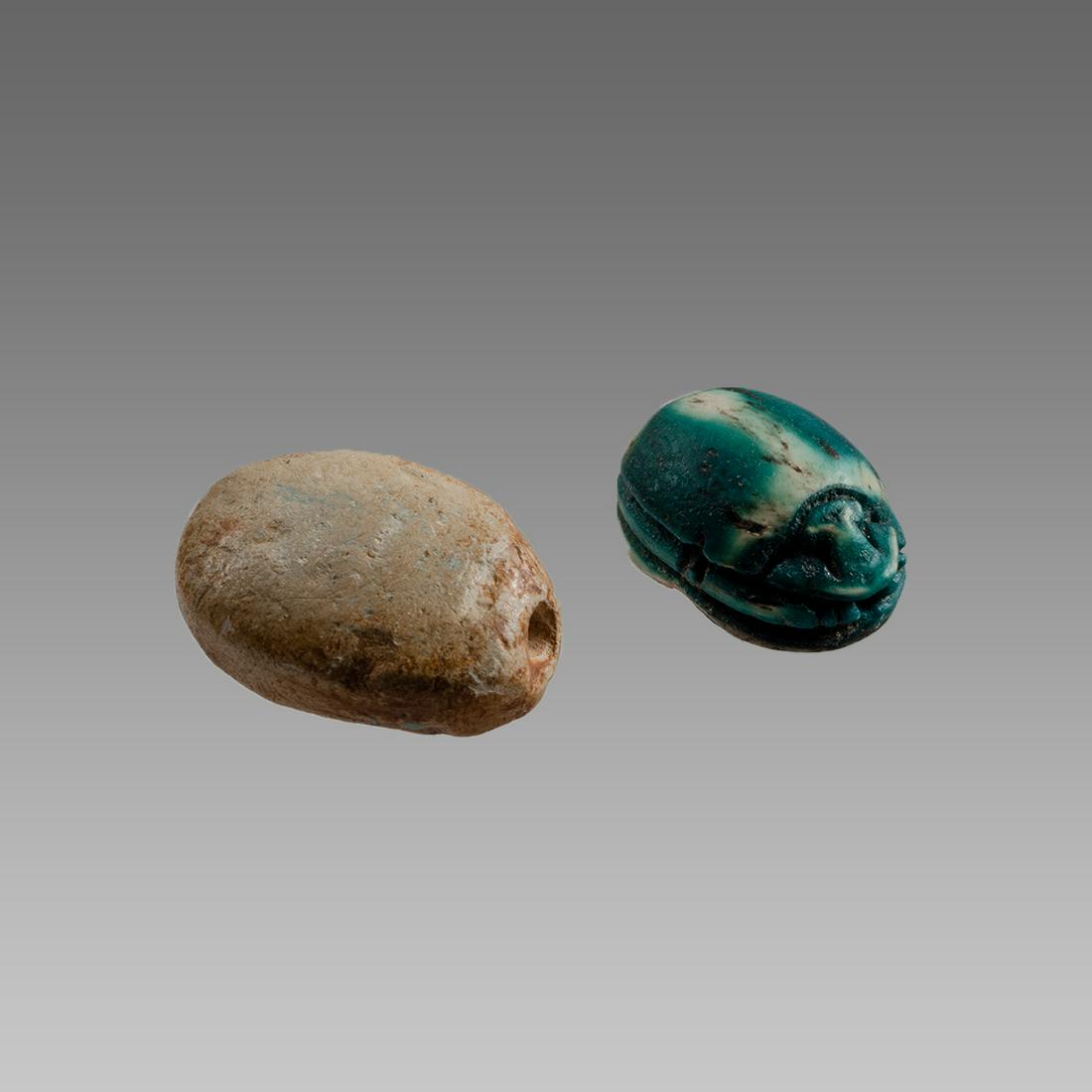 Lot of 2 Ancient Egyptian Steatite Scarab second (1 of 2)