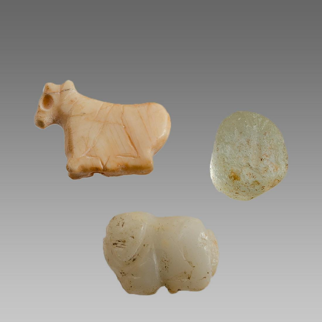 Lot of 3 Messopotamian Style Stone Animals. (1 of 7)