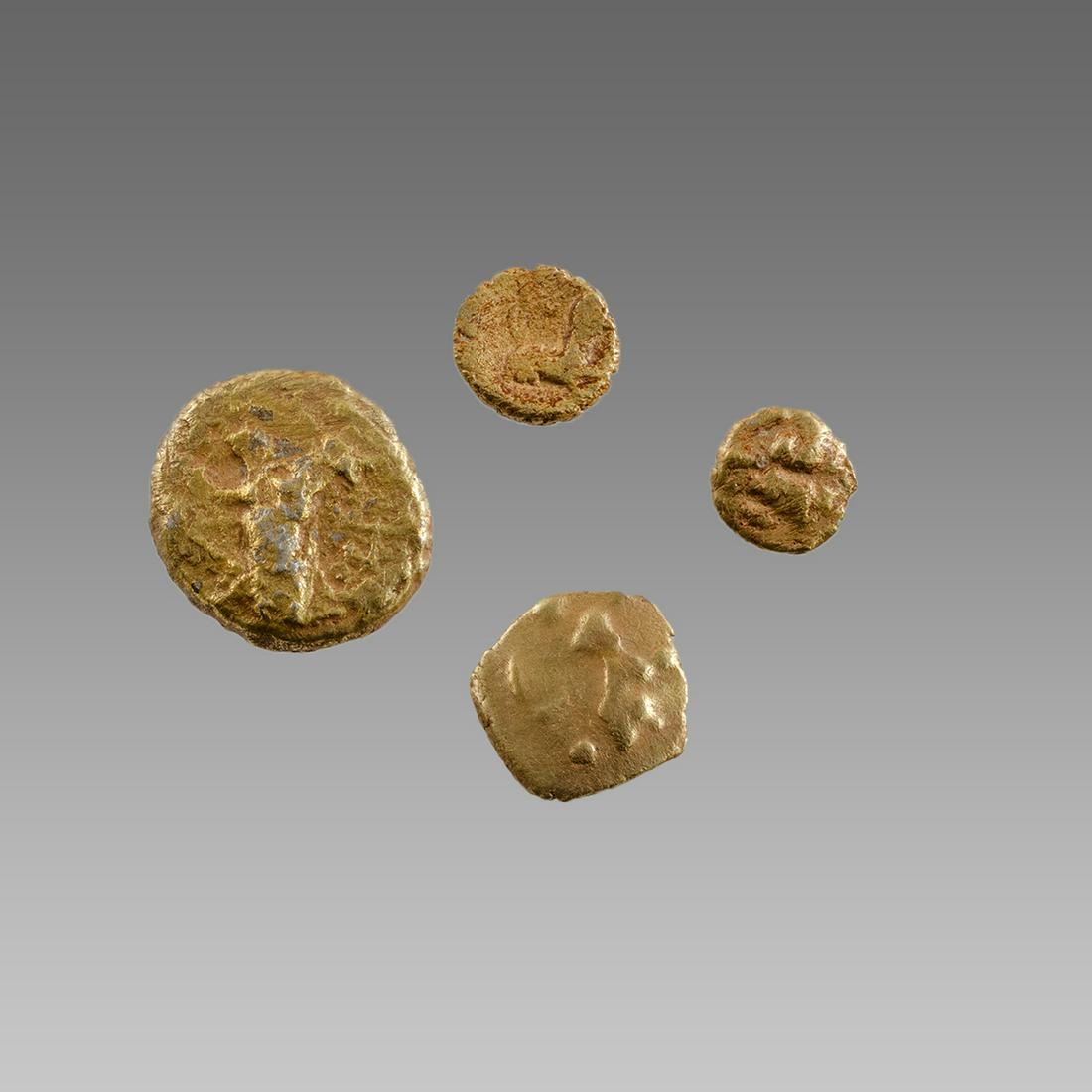 Lot of 4 Ancient Greek Fractions Silver coins c.3rd (1 of 2)