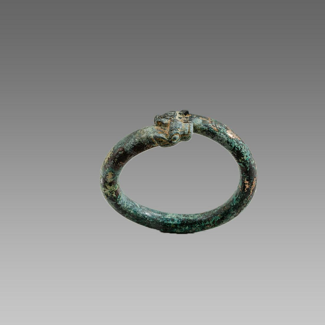 Ancient Greek Bronze Bracelet with Bull heads c.5th (1 of 2)