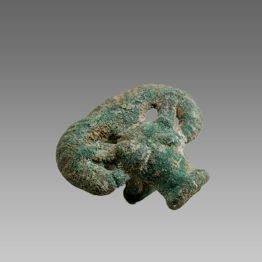 Ancient Greek Bronze Attachment with Bull head c.4th (1 of 2)