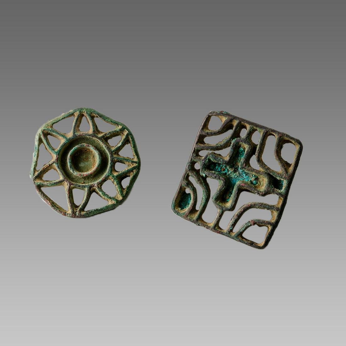 Lot of 2 Ancient Bactrian Bronze Seals c.2000 BC. (1 of 2)