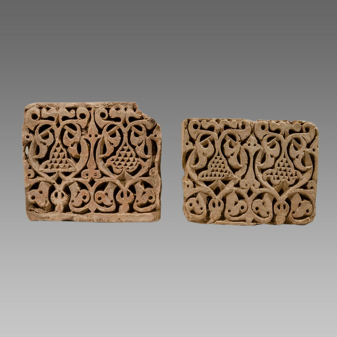 A Pair Of Islamic architectural Fragments c.13th (1 of 2)