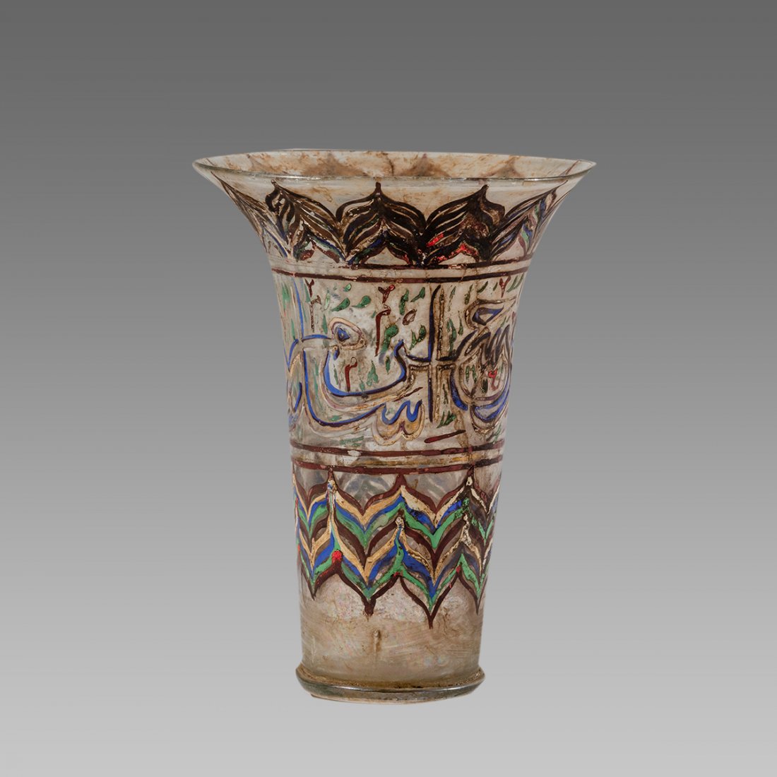 Mamluk Style Islamic Glass Cup with Arabic and enamel (1 of 2)