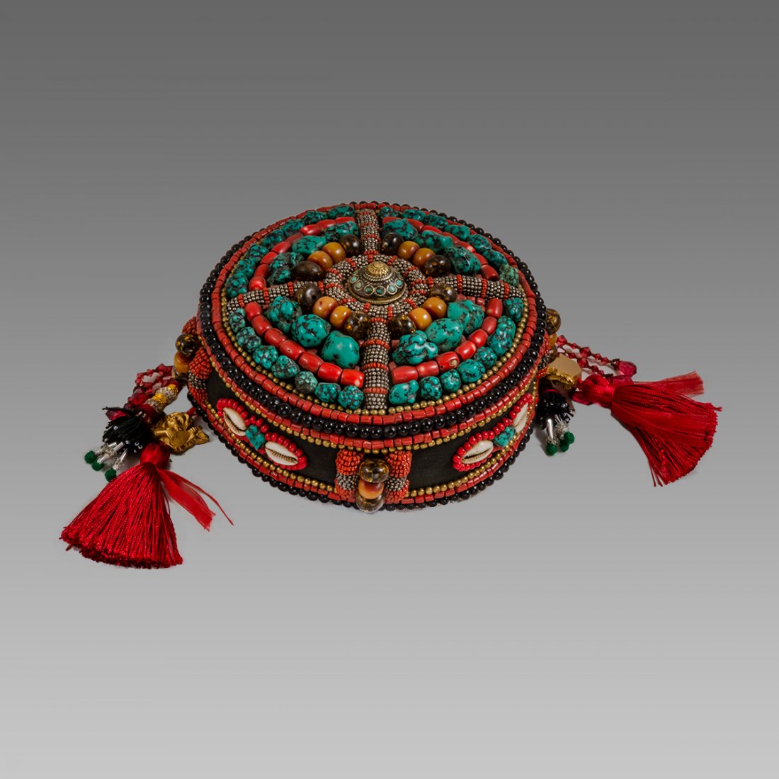 Middle Eastern ceremonial Hat with stone. (1 of 1)