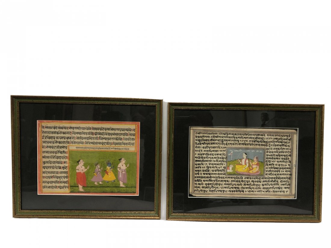 Lot of 2 Indian Miniature Painting. (1 of 1)