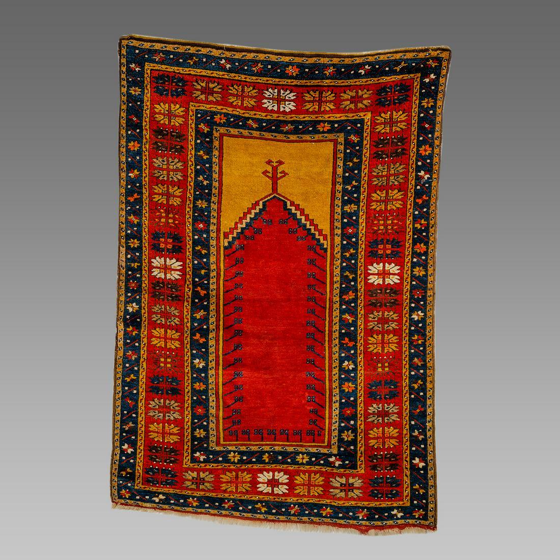 Turkish Prayer Wool Rug c.late 19th century. (1 of 2)