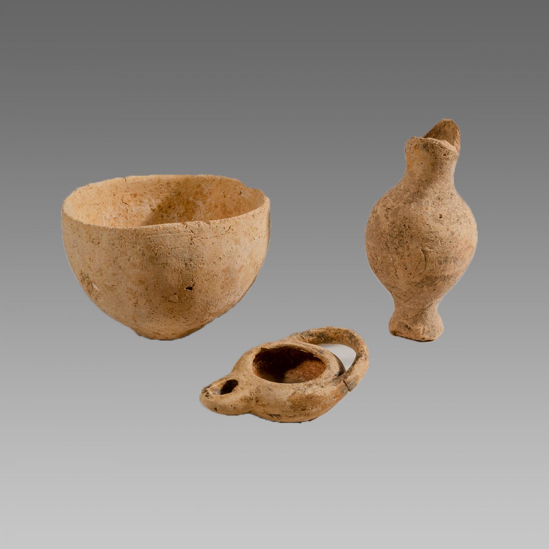 Ancient Holy Land Terracotta Vessels c.1st century BC. (1 of 2)