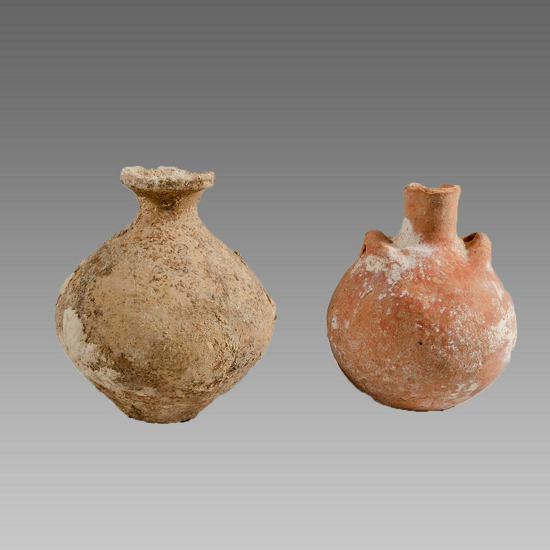 Ancient Holy Land Iron Age Terracotta Vessels c.1400 BC (1 of 2)