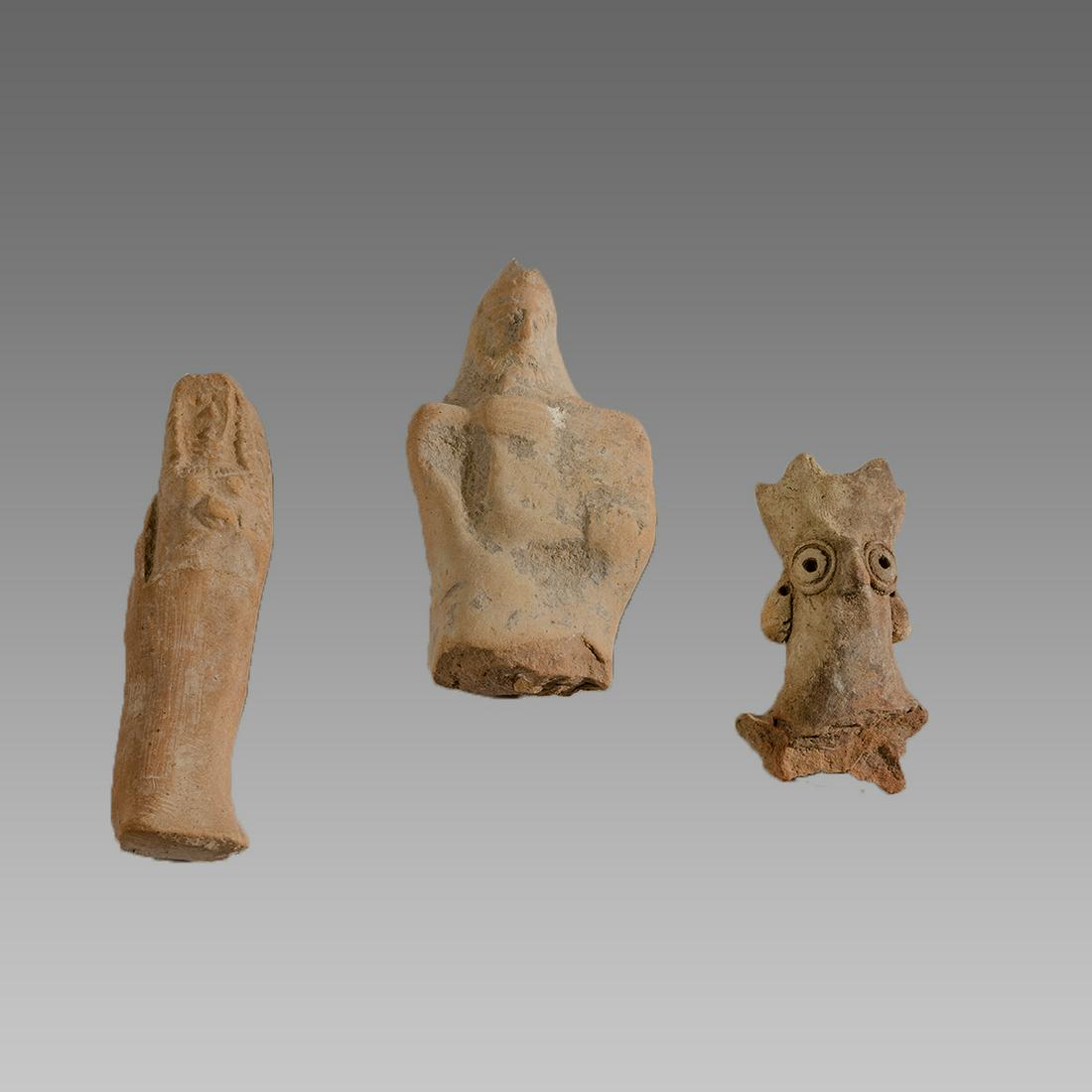 Lot of 3 Ancient Holy Land Terracotta Idols c.2000 BC. (1 of 1)