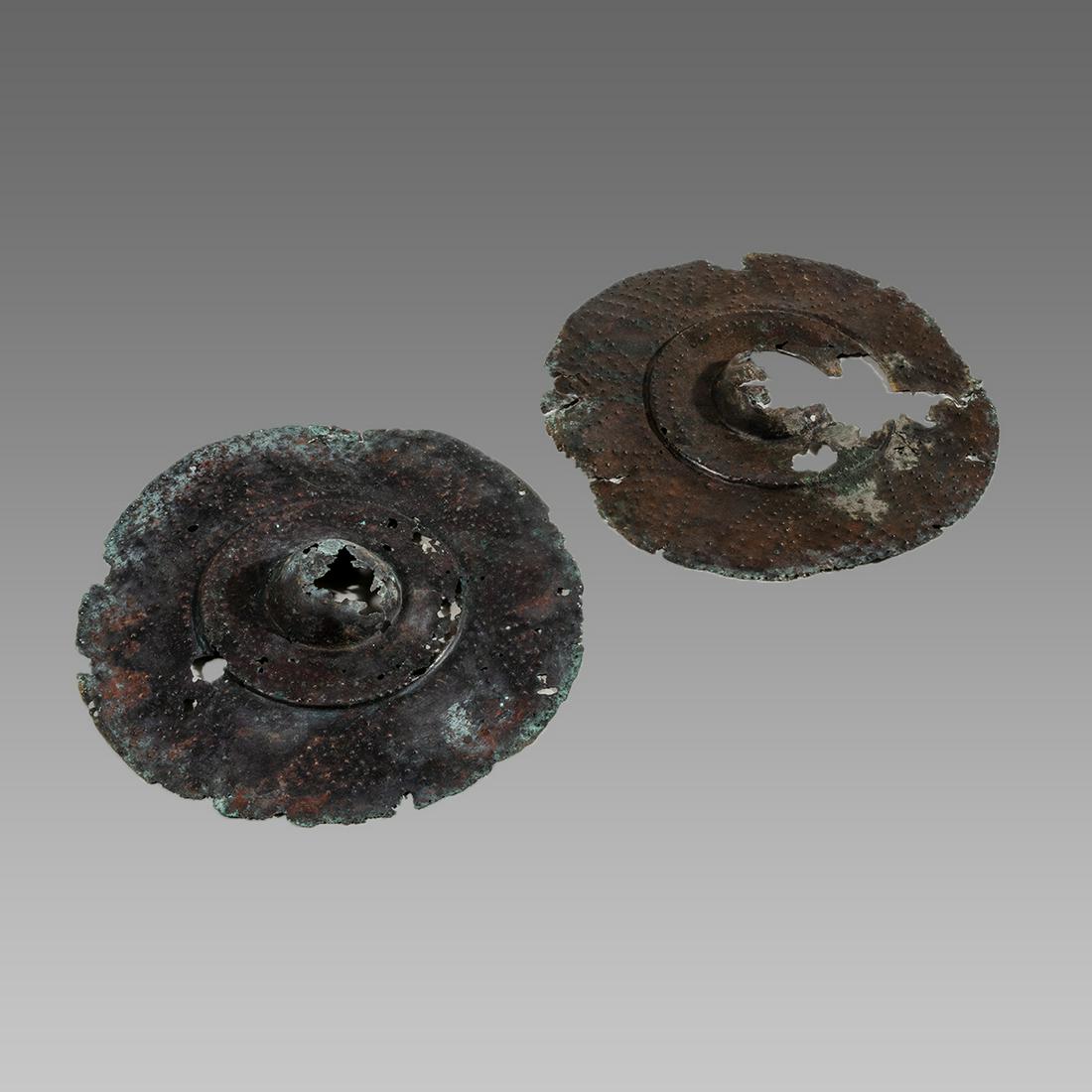 Pair of Ancient Roman Bronze shield boss c.2nd century (1 of 2)