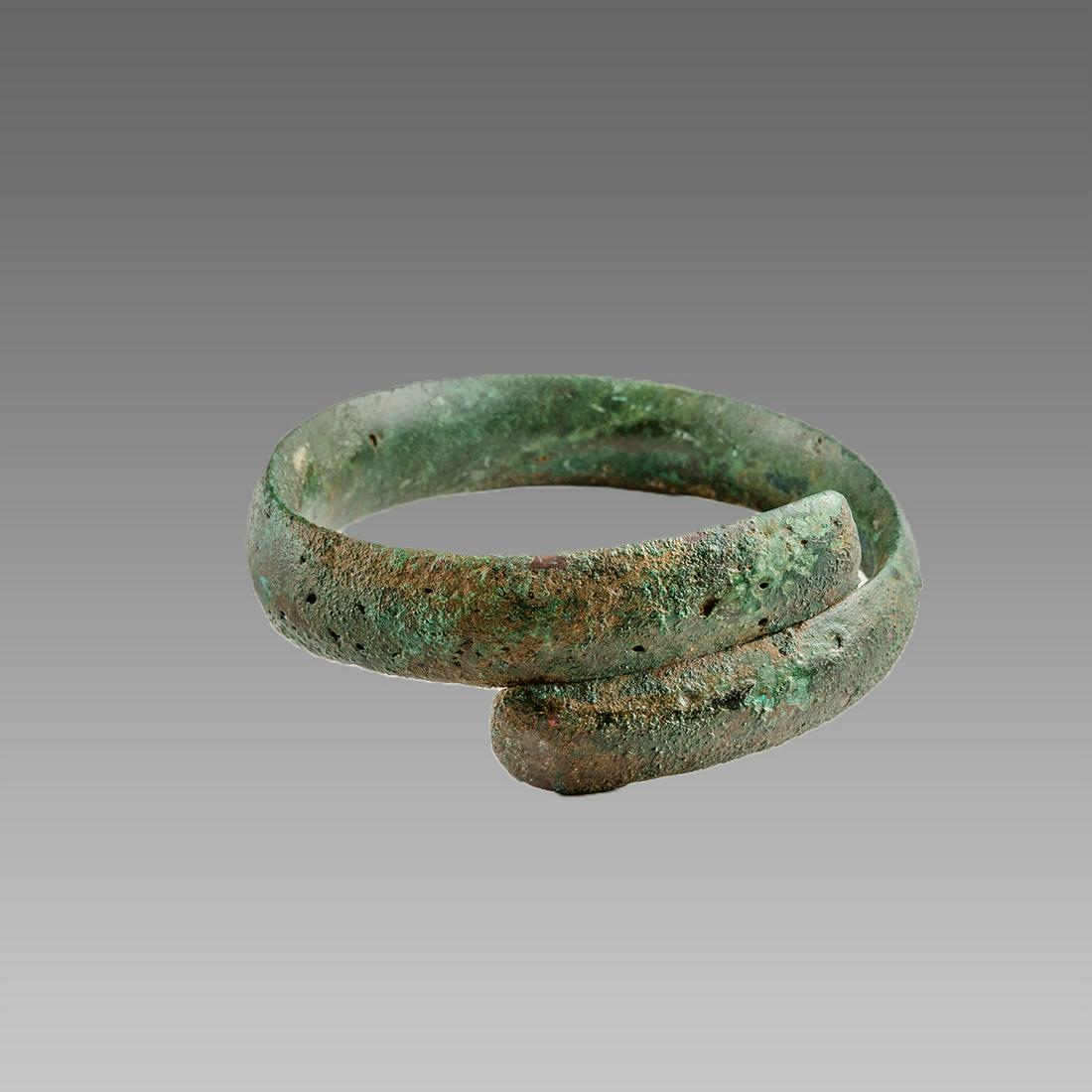 Ancient Luristan Bronze Bracelet c.1000 BC. (1 of 1)