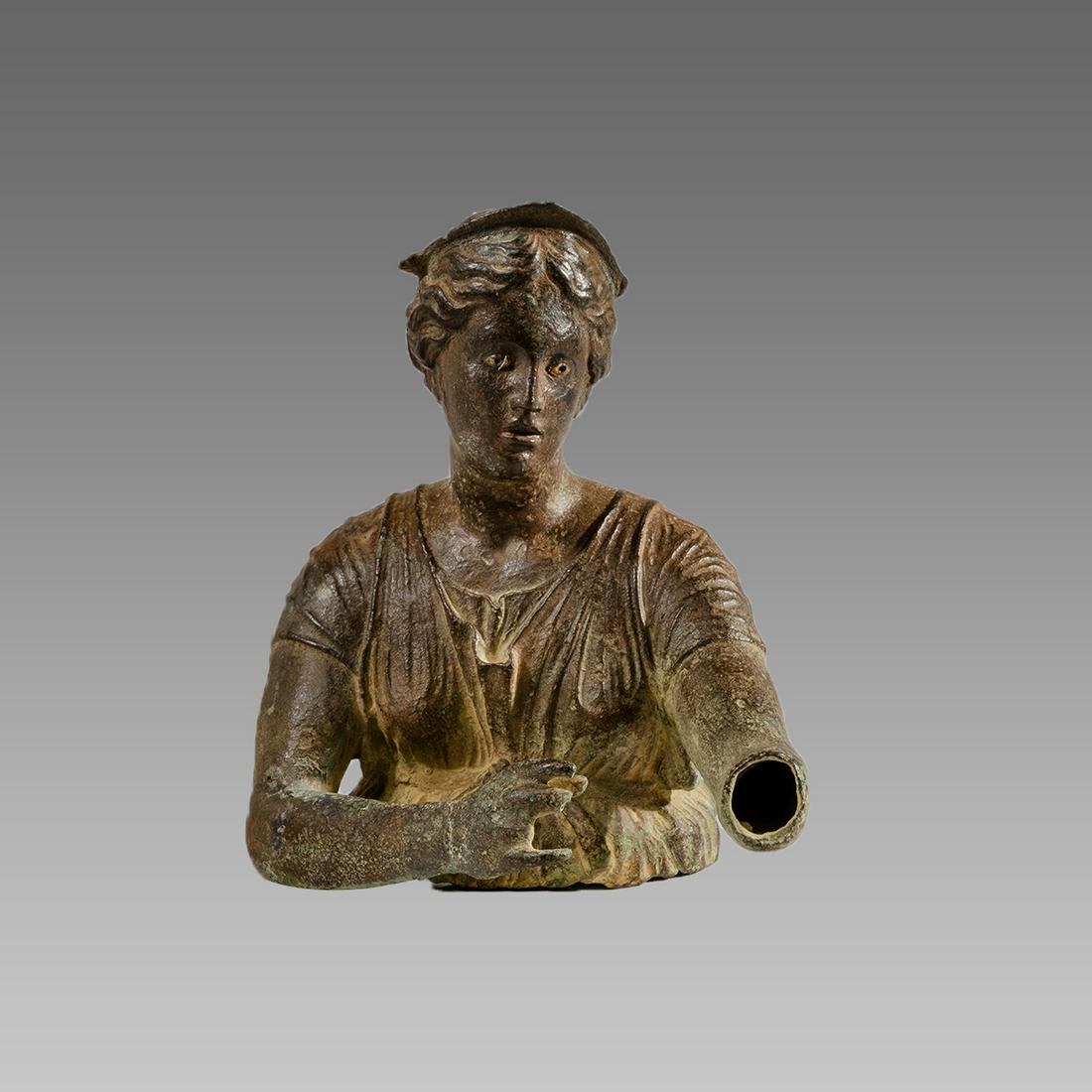 Renaissance Period Bronze Female Bust. (1 of 4)