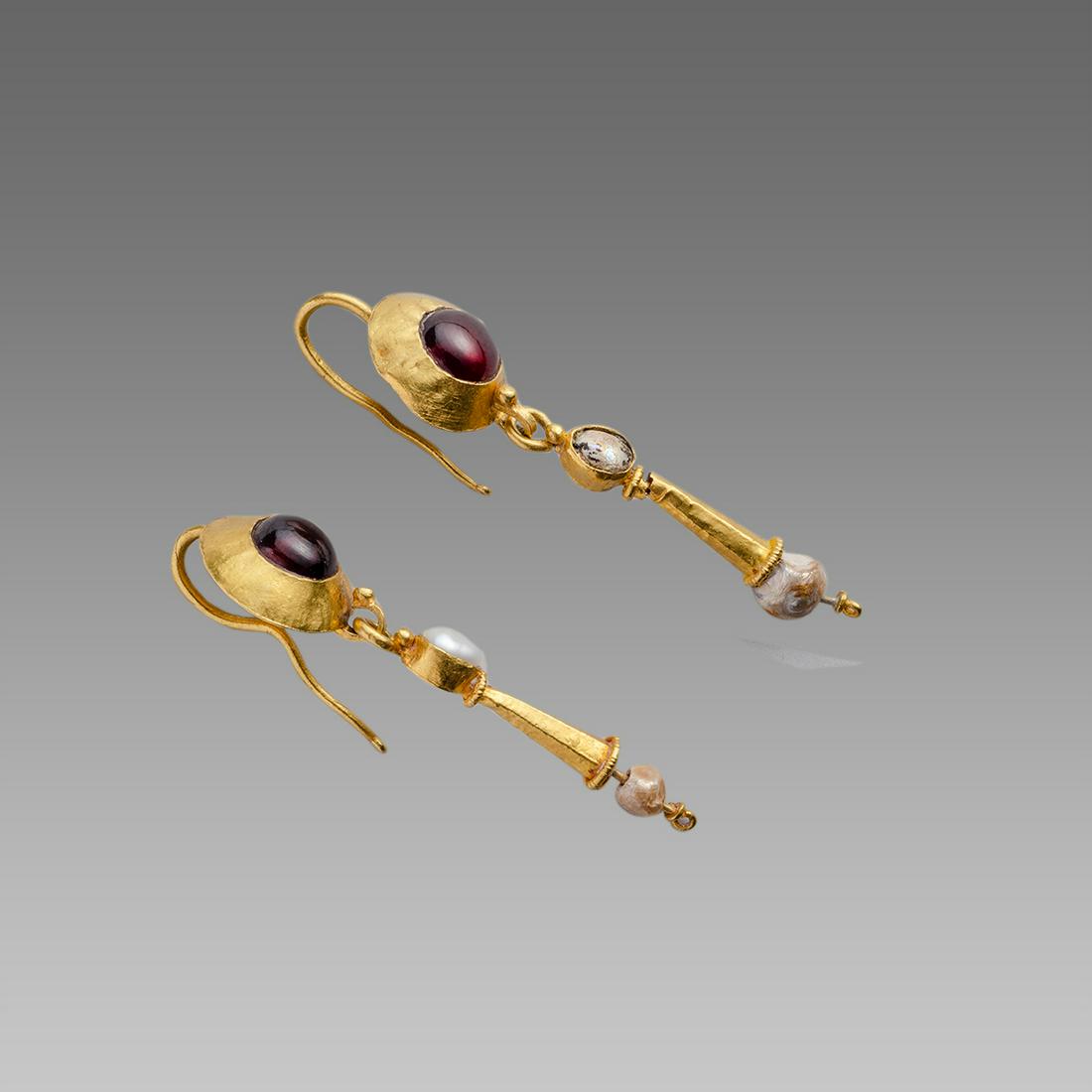 Ancient Roman Gold Earrings c.2nd century AD. (1 of 1)