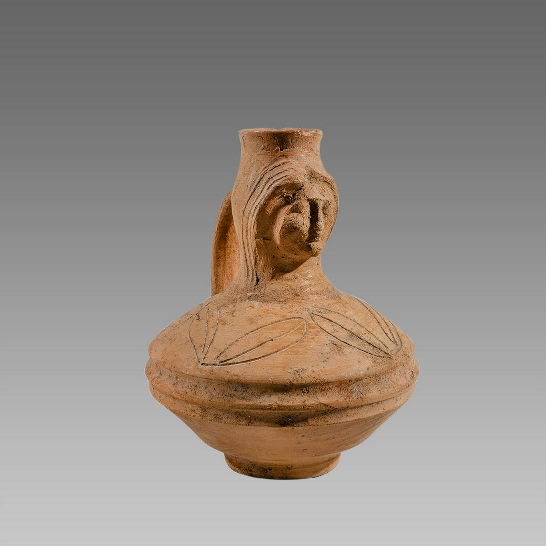 Ancient Roman North Africa Terracotta Figural Jug c.2nd (1 of 4)