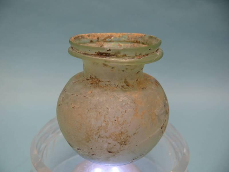 Ancient Roman Glass Jar c.2nd-3rd cent AD. (1 of 4)