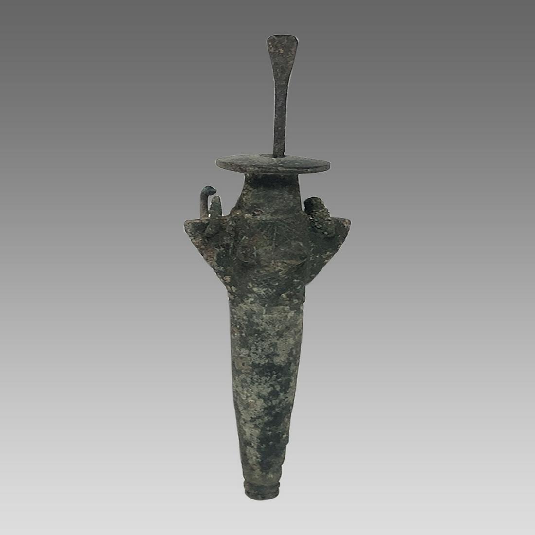 Ancient Holy Land canaanite bronze kohl Jar c.1400 BC. (1 of 3)